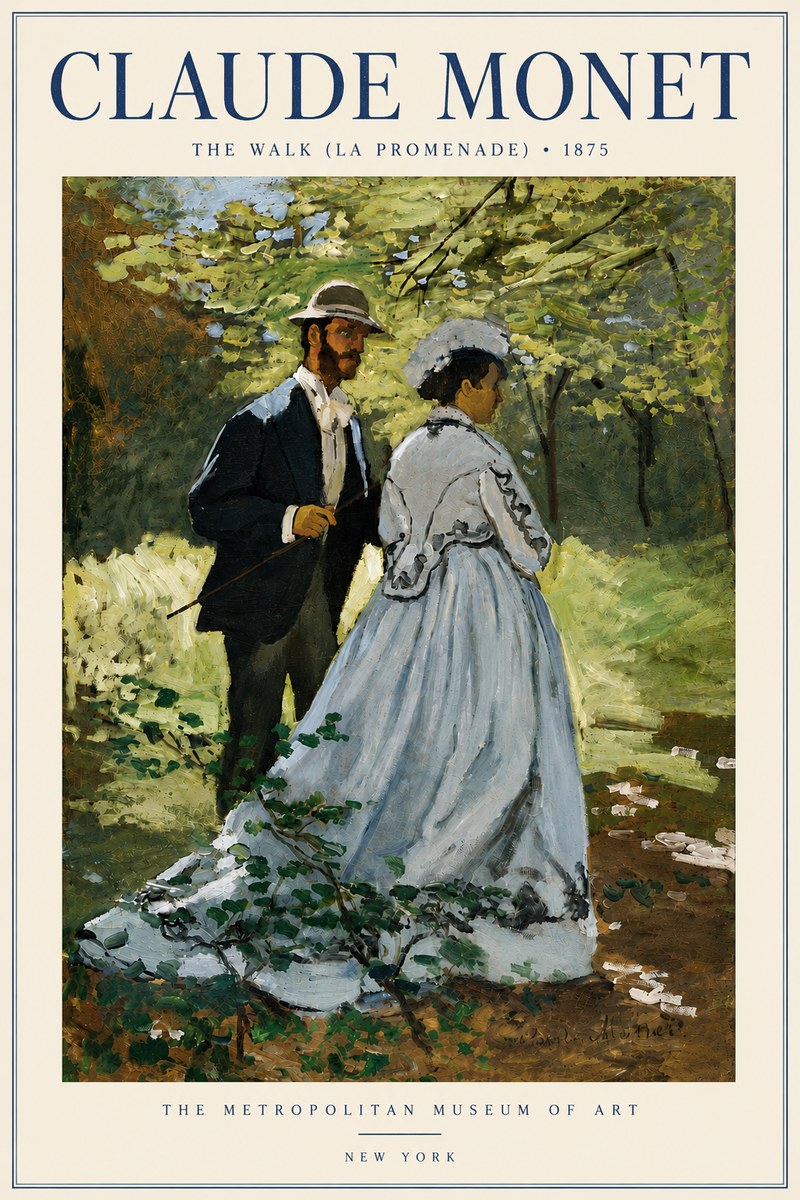 Monet The Walk (La Promenade) No6 - Poster