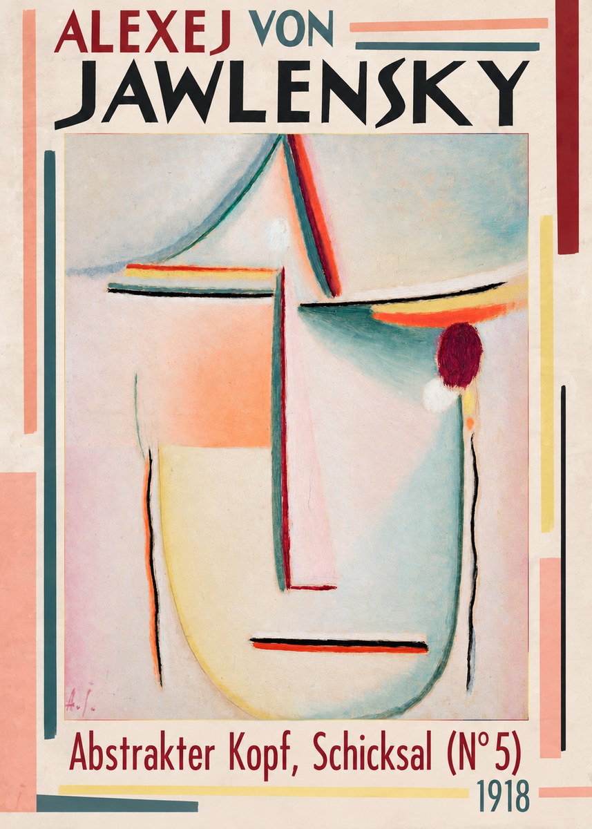 Alexej von Jawlensky Abstrakter Kopf, Schicksal (N°5) No1 - Poster