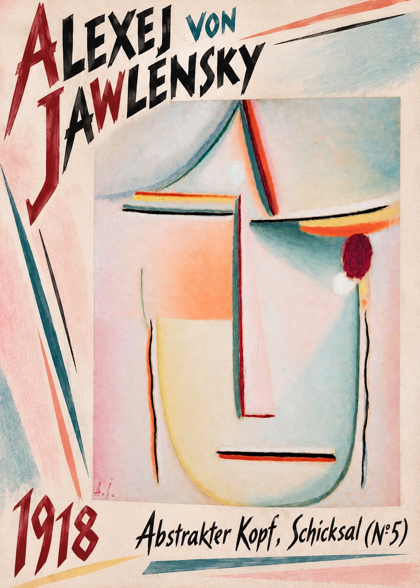Alexej von Jawlensky Abstrakter Kopf, Schicksal (N°5) No3 - Poster