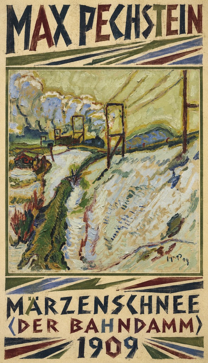 Max Pechstein Märzenschnee (Der Bahndamm) 1909 No1 - Poster