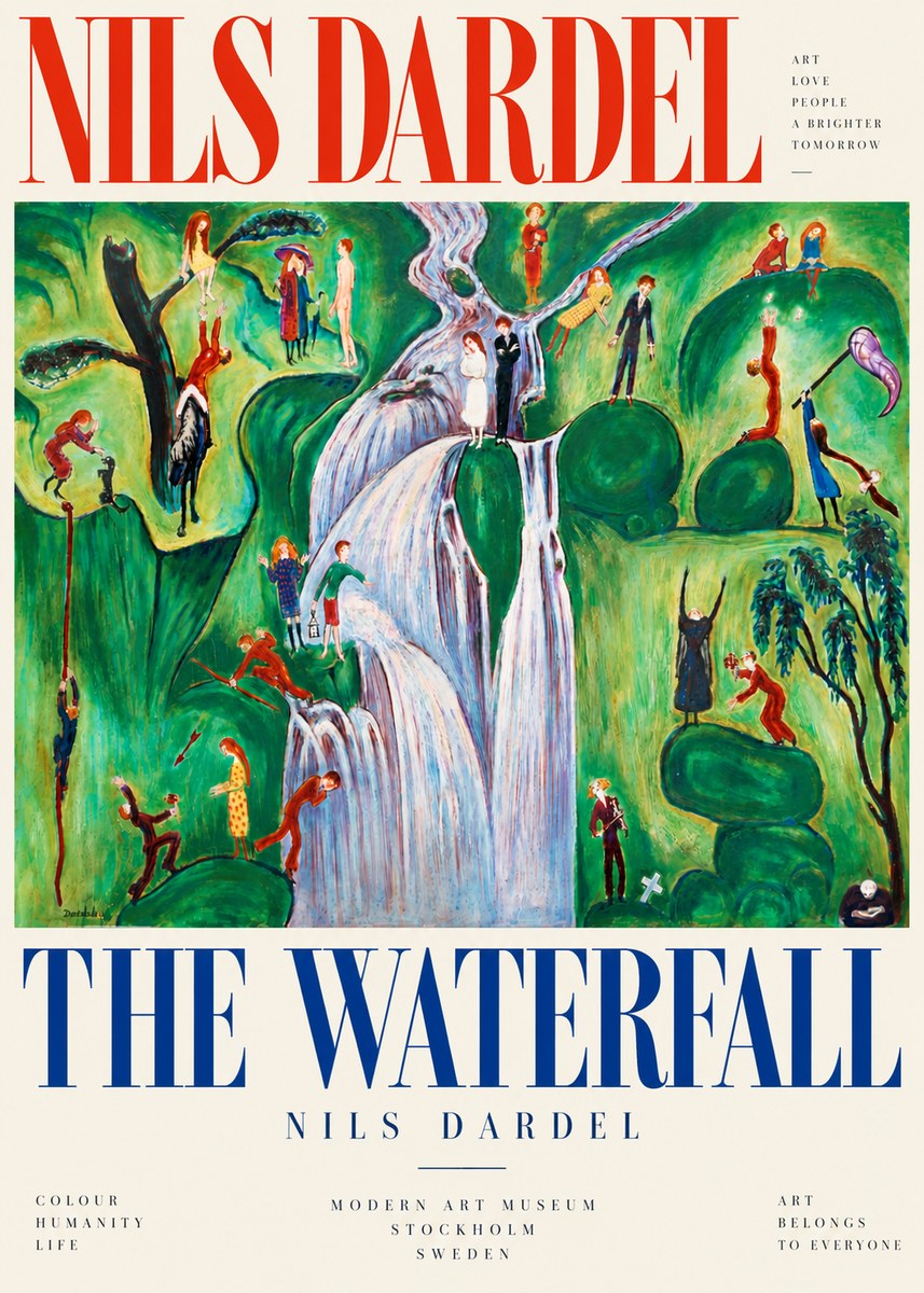 Nils Dardel The Waterfall No5 - Poster