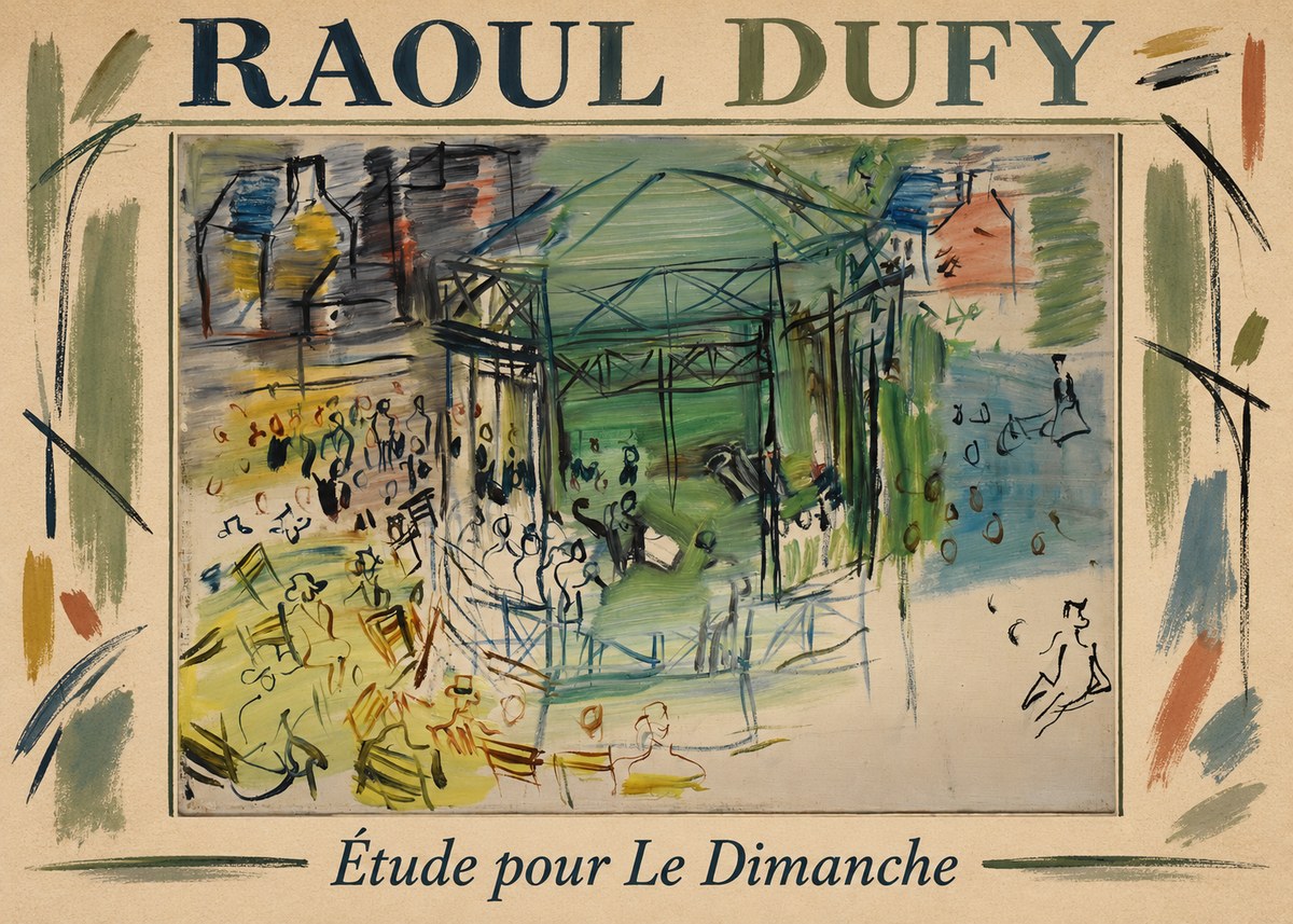 Raoul Dufy Étude Pour Le Dimanche No1 - Poster