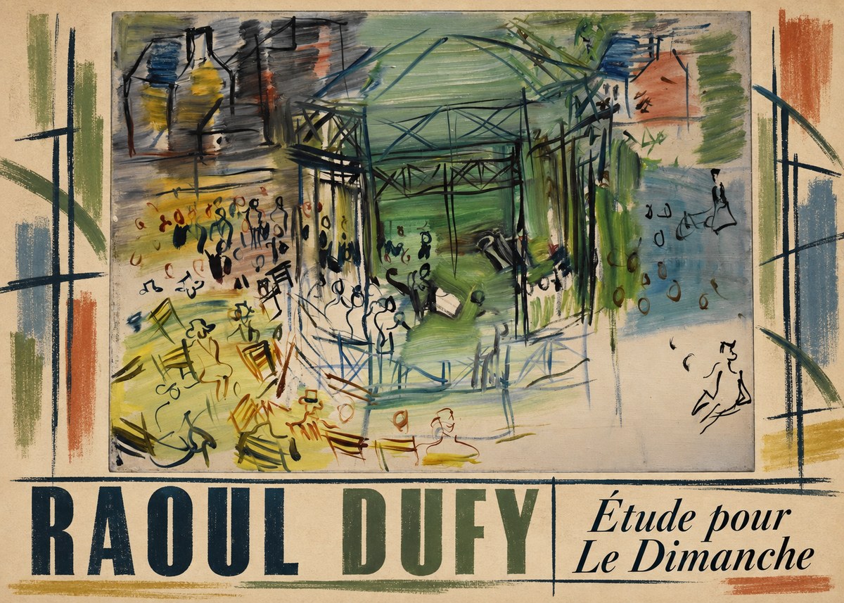 Raoul Dufy Étude Pour Le Dimanche No3 - Poster