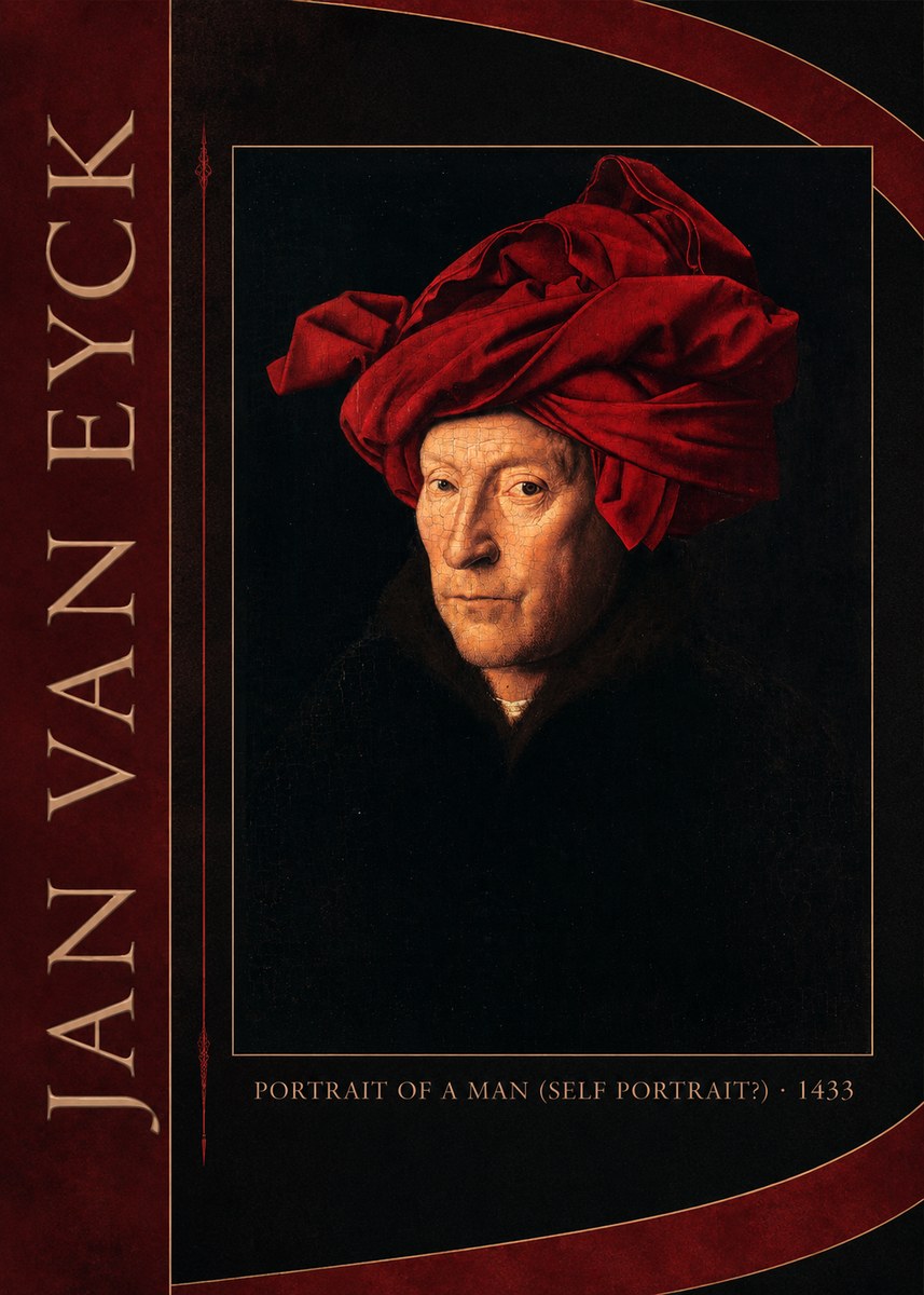 Jan van Eyck Portrait of a Man (Self Portrait?) No4 - Poster