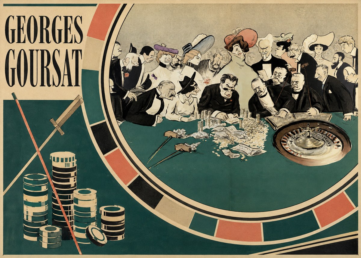 Georges Goursat At the Roulette Table No3 - Poster
