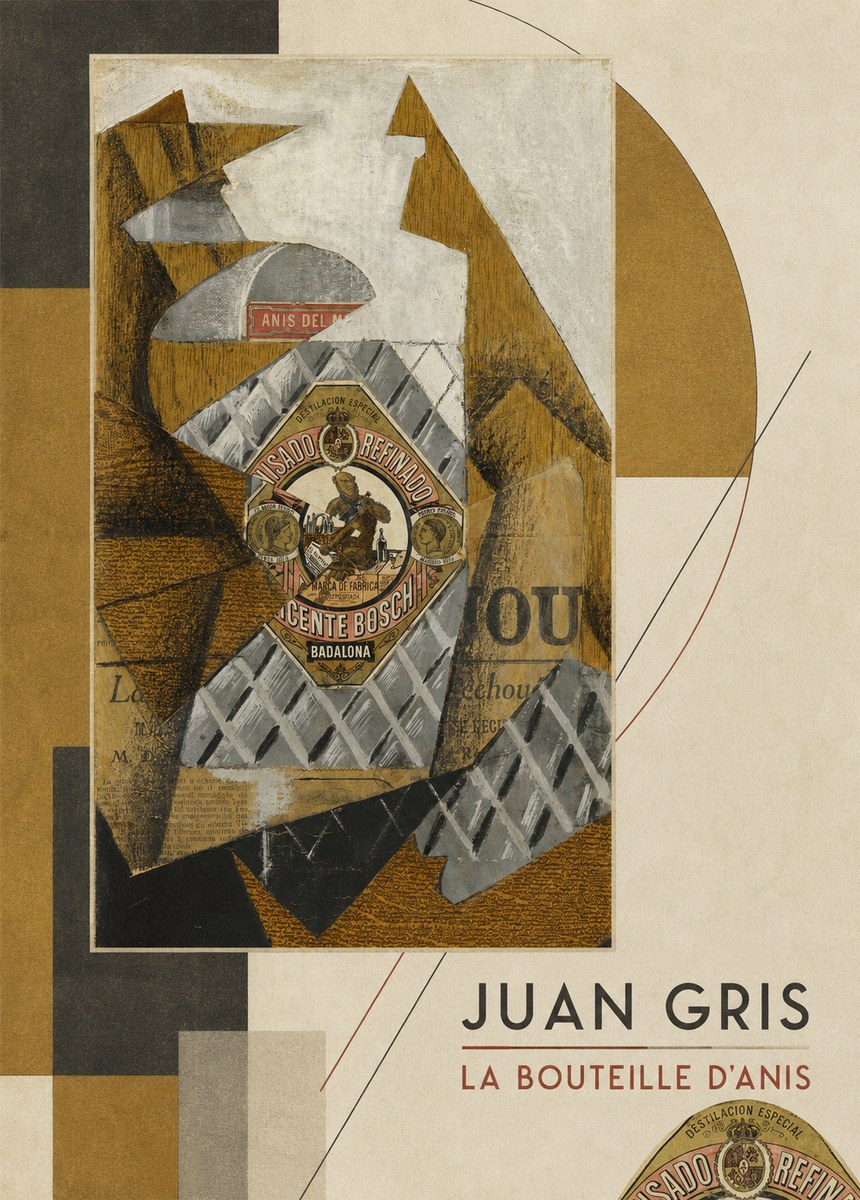 Juan Gris La Bouteille D'anis No6 - Poster
