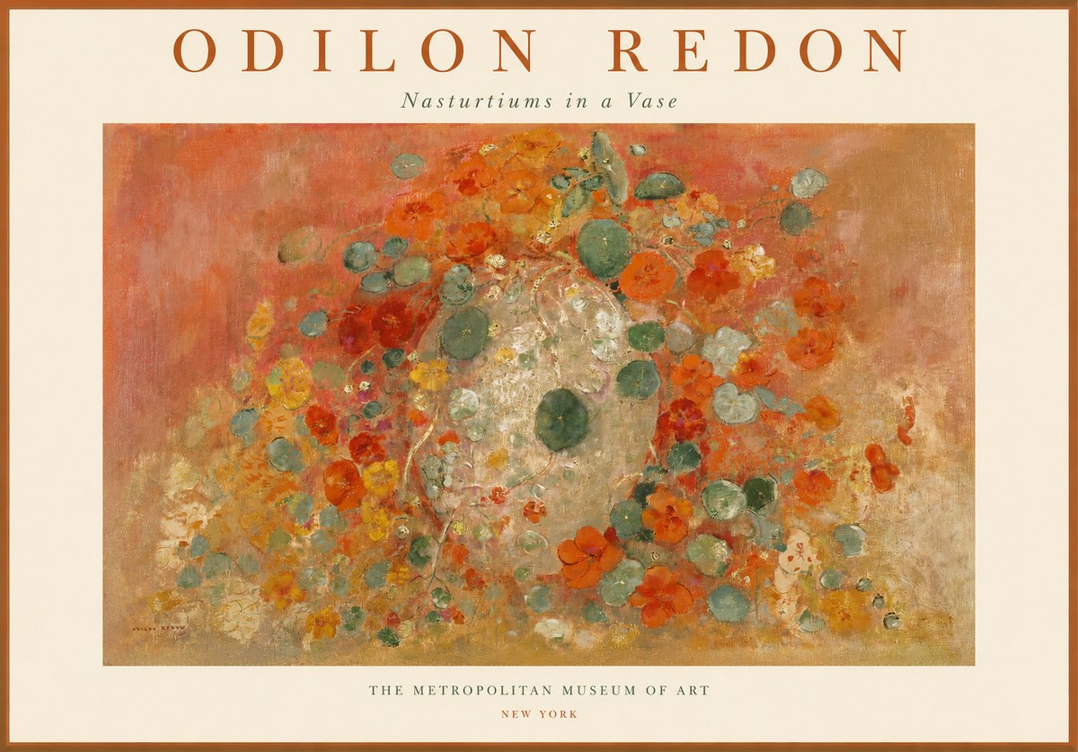 Odilon Redon Nasturtiums in a Vase No1 - Poster