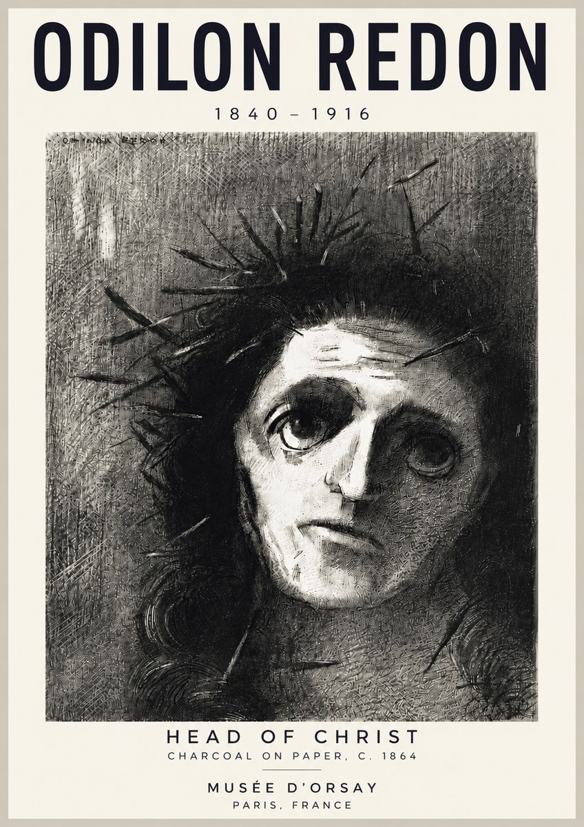 Odilon Redon Head of Christ I No4 - Poster