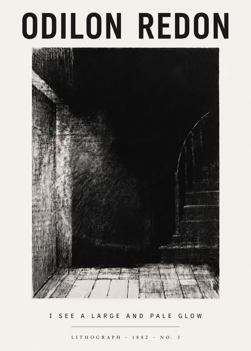 Odilon Redon I See a Large and Pale Glow No5 - Poster