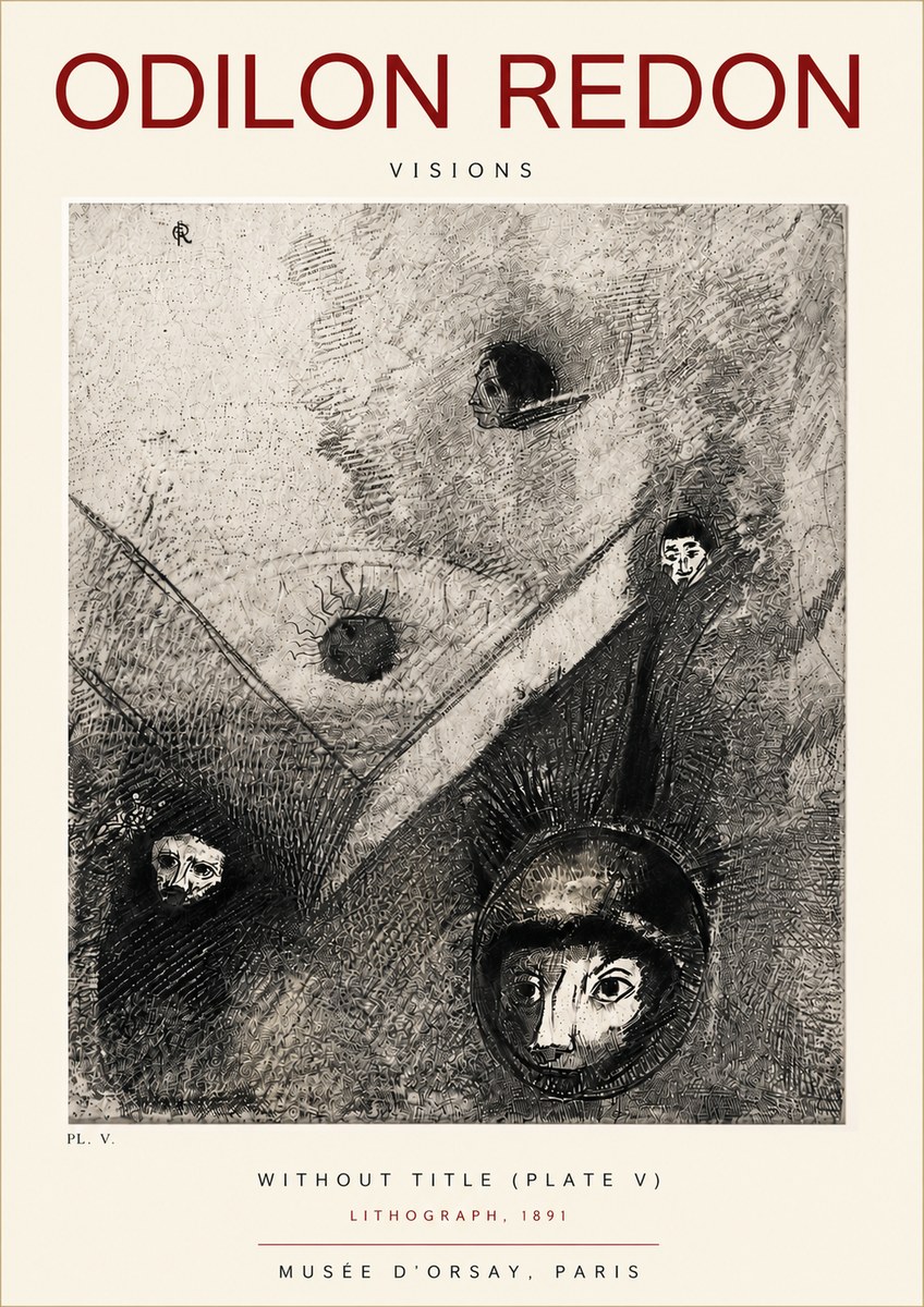 Odilon Redon Without Title (Plate V) No6 - Poster