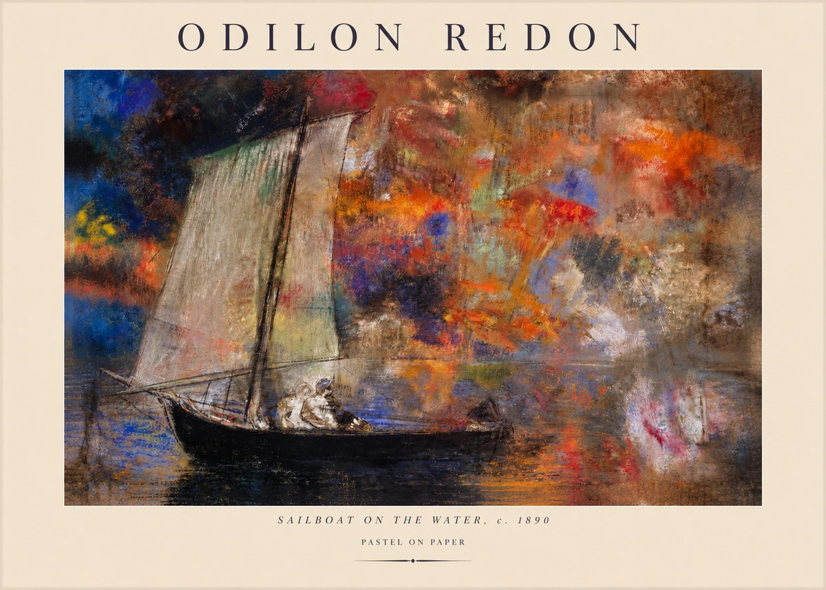 Odilon Redon Sailboat on the Water No2 - Poster