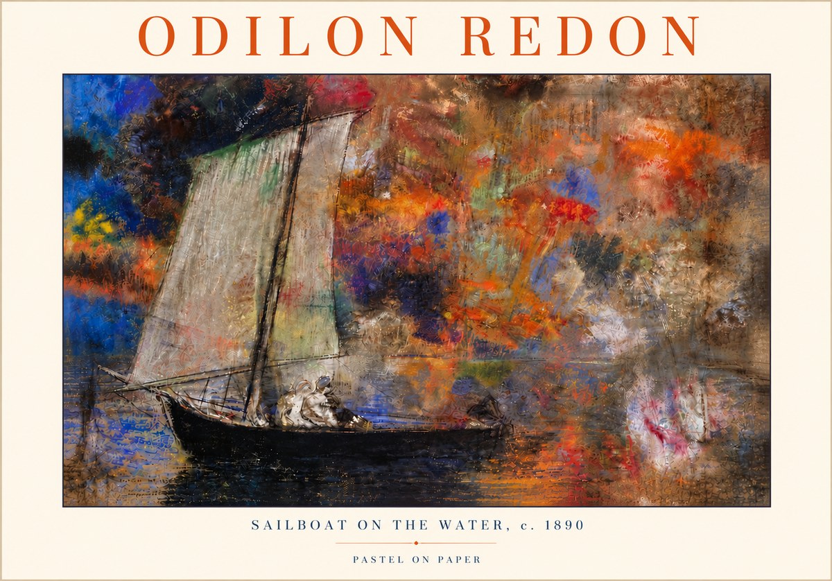 Odilon Redon Sailboat on the Water No5 - Poster