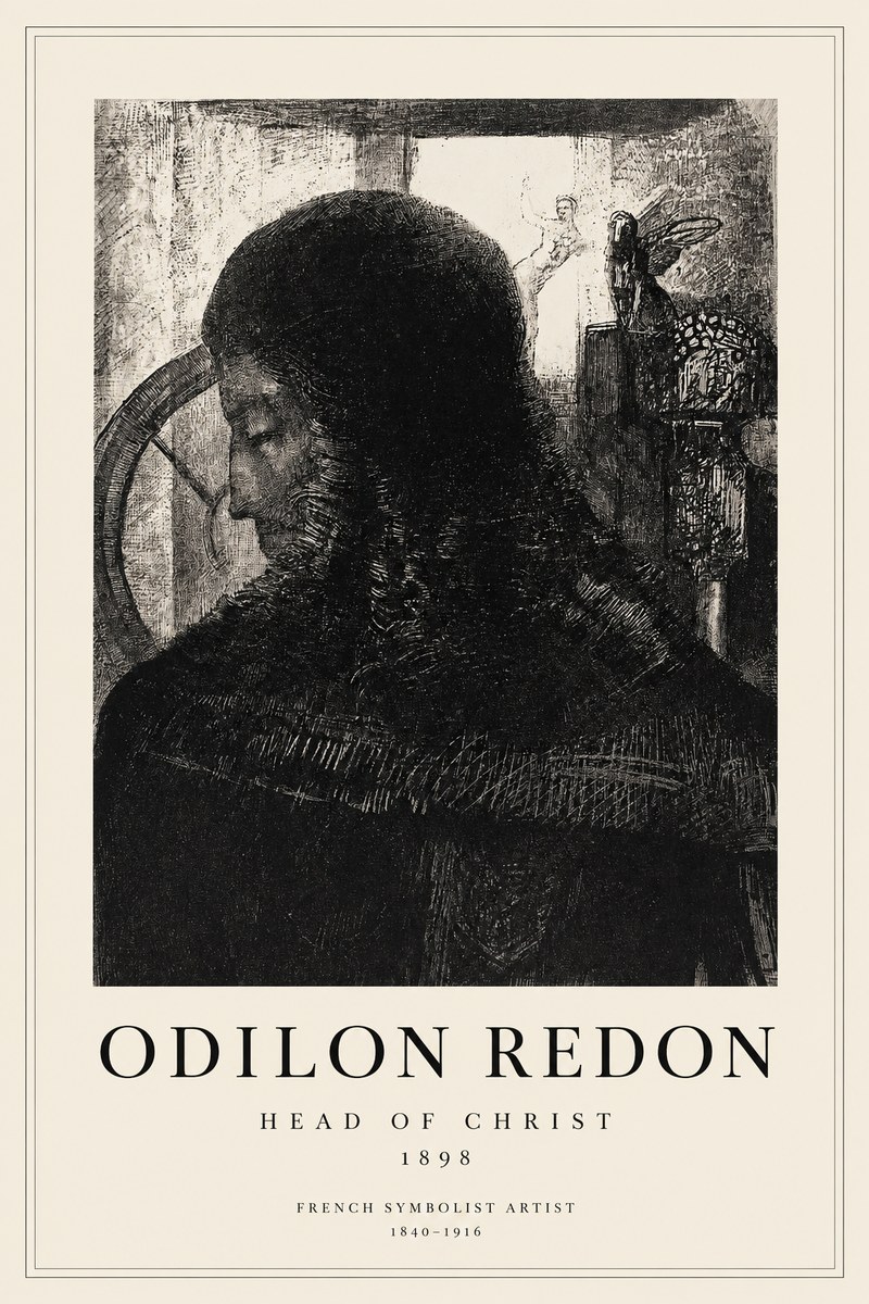 Odilon Redon Head of Christ II No1 - Poster