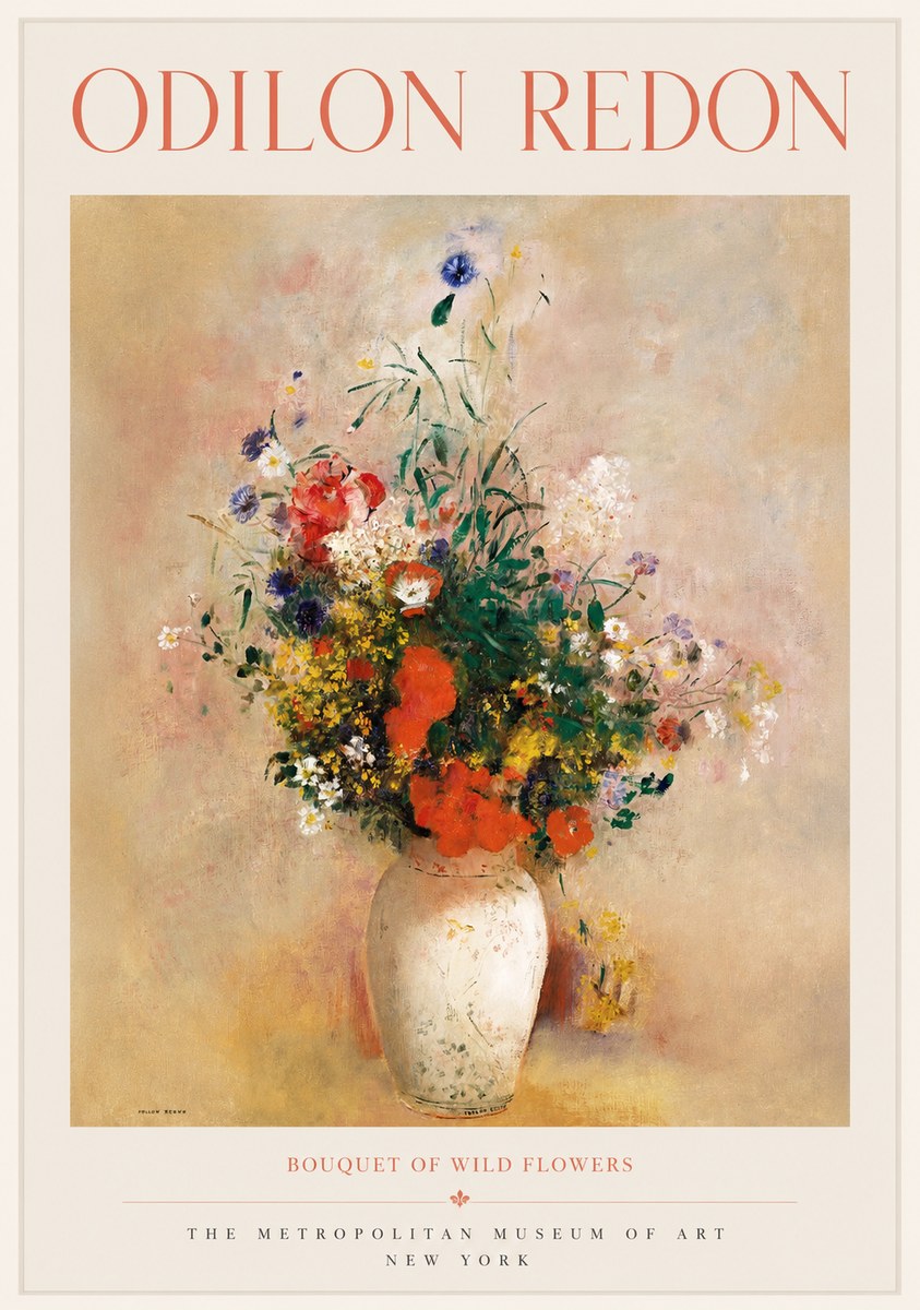 Odilon Redon Bouquet of Wild Flowers II No1 - Poster