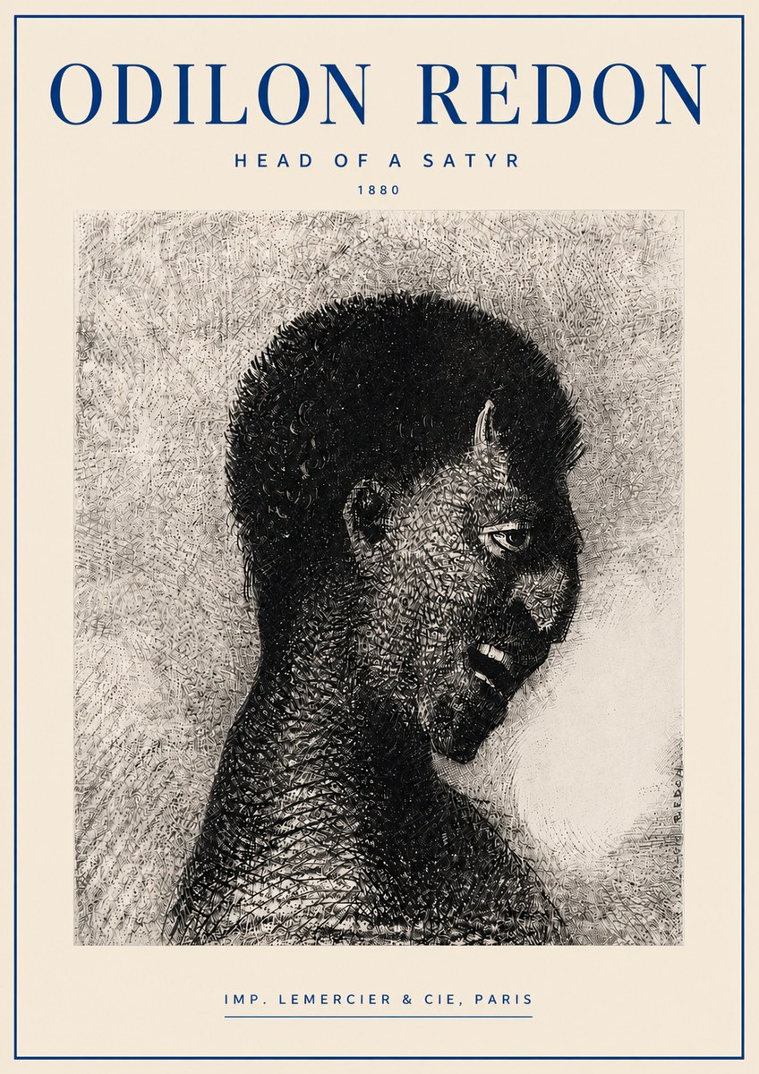 Odilon Redon Head of a Satyr No4 - Poster