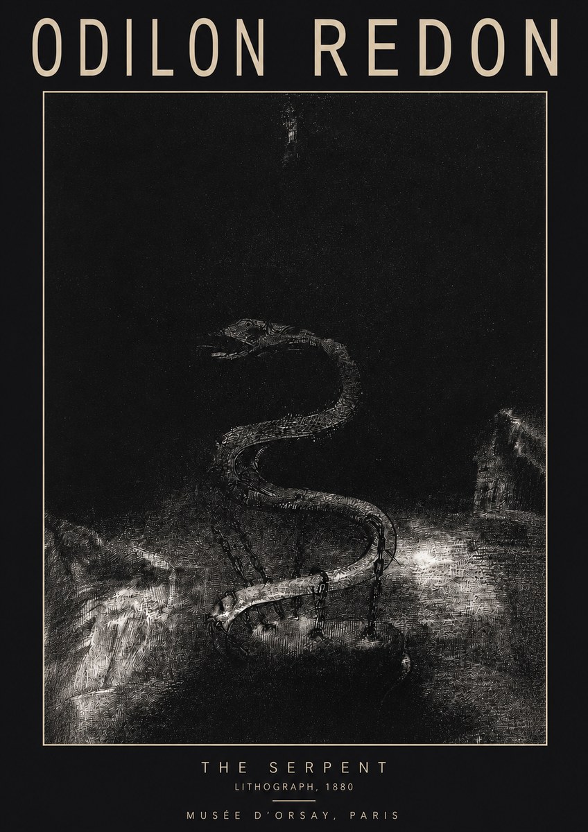Odilon Redon The Serpent No2 - Poster