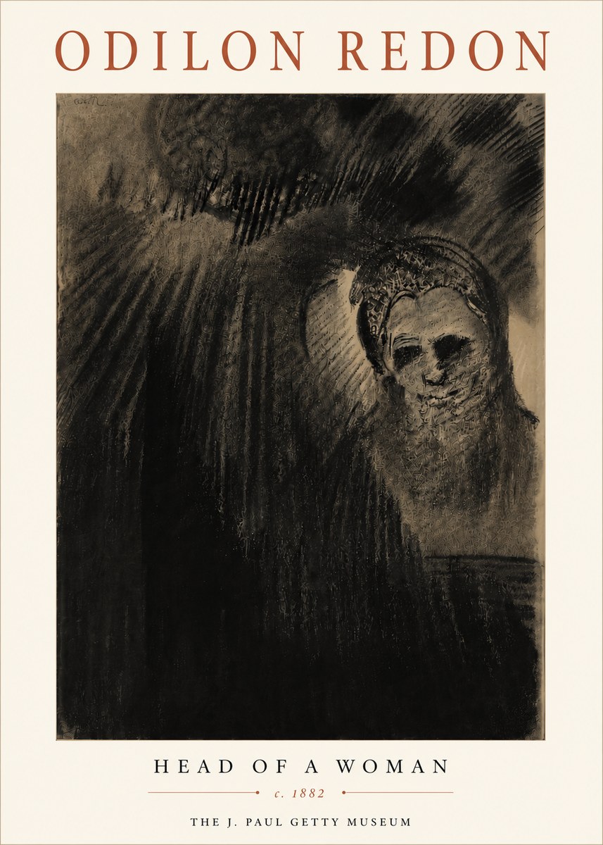 Odilon Redon Head of a Woman No6 - Poster