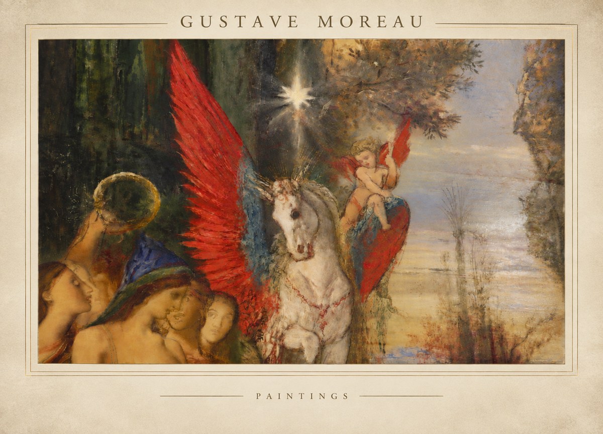 Gustave Moreau Pegasus No4 - Poster