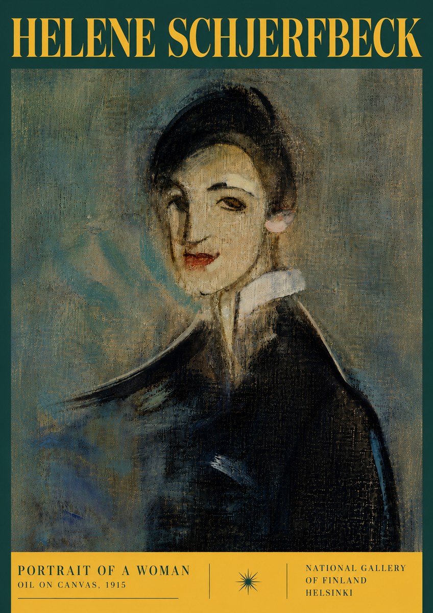 Helene Schjerfbeck Portrait of a Woman II No5 - Poster