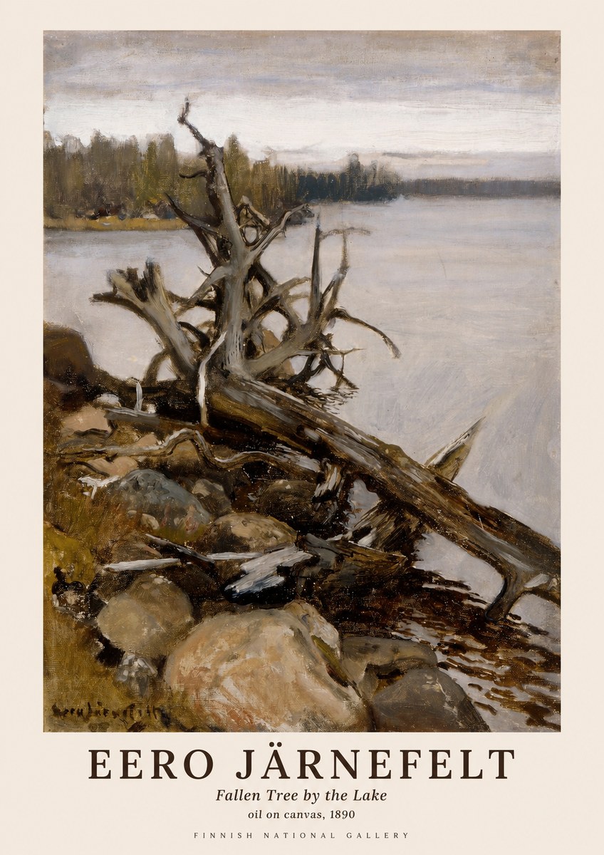 Eero Järnefelt Fallen Tree by the Lake No1 - Poster