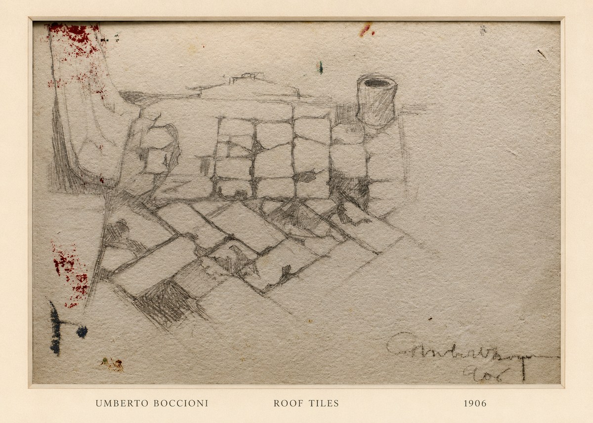 Umberto Boccioni Roof Tiles No6 - Poster