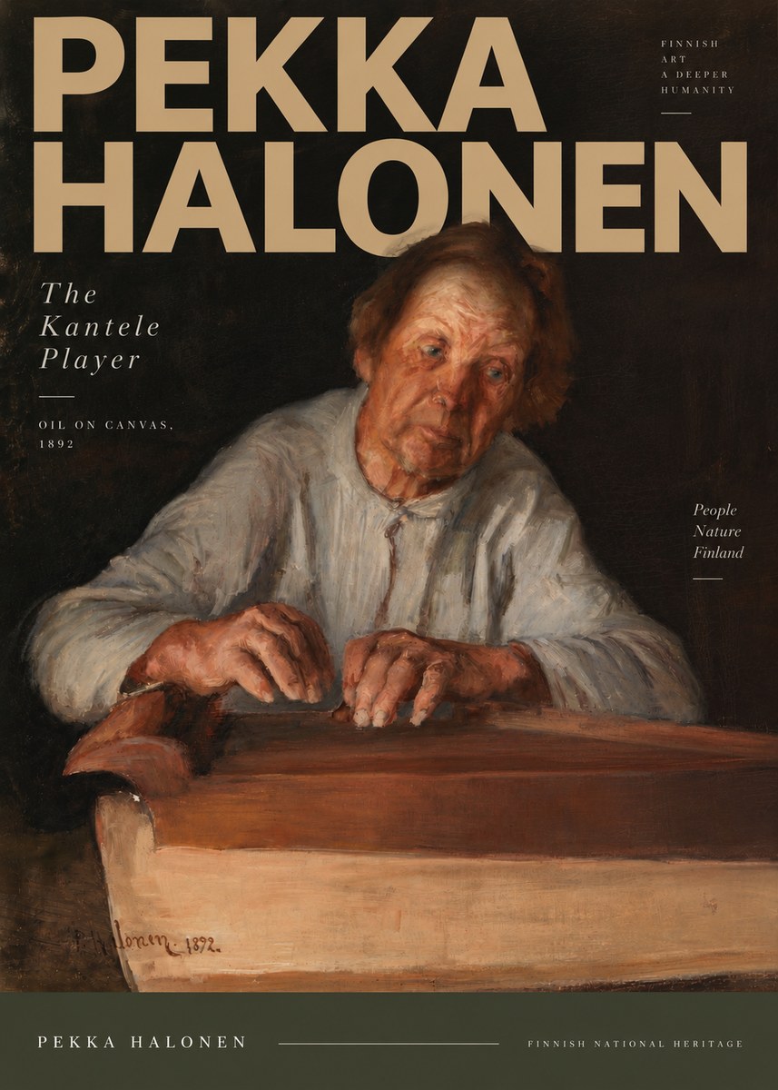 Pekka Halonen The Kantele Player No5 - Poster