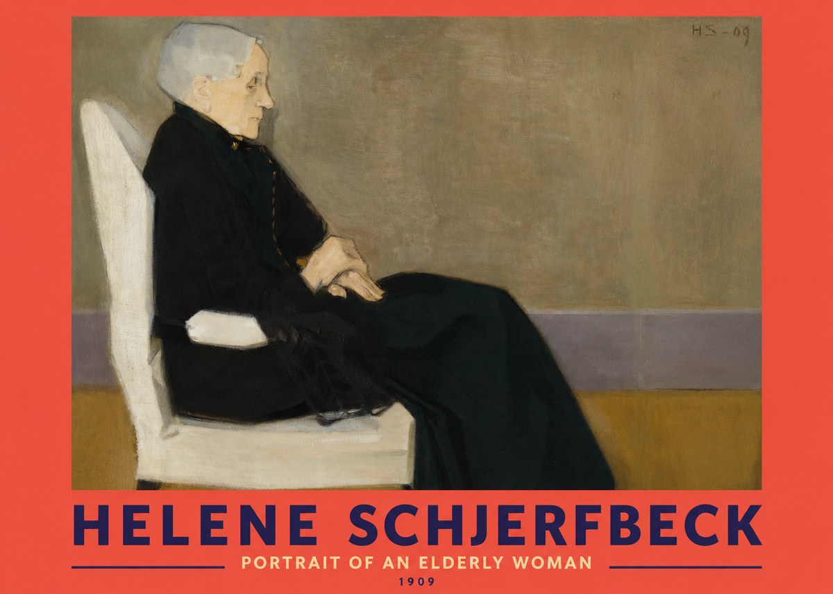 Helene Schjerfbeck Portrait of an Elderly Woman No2 - Poster
