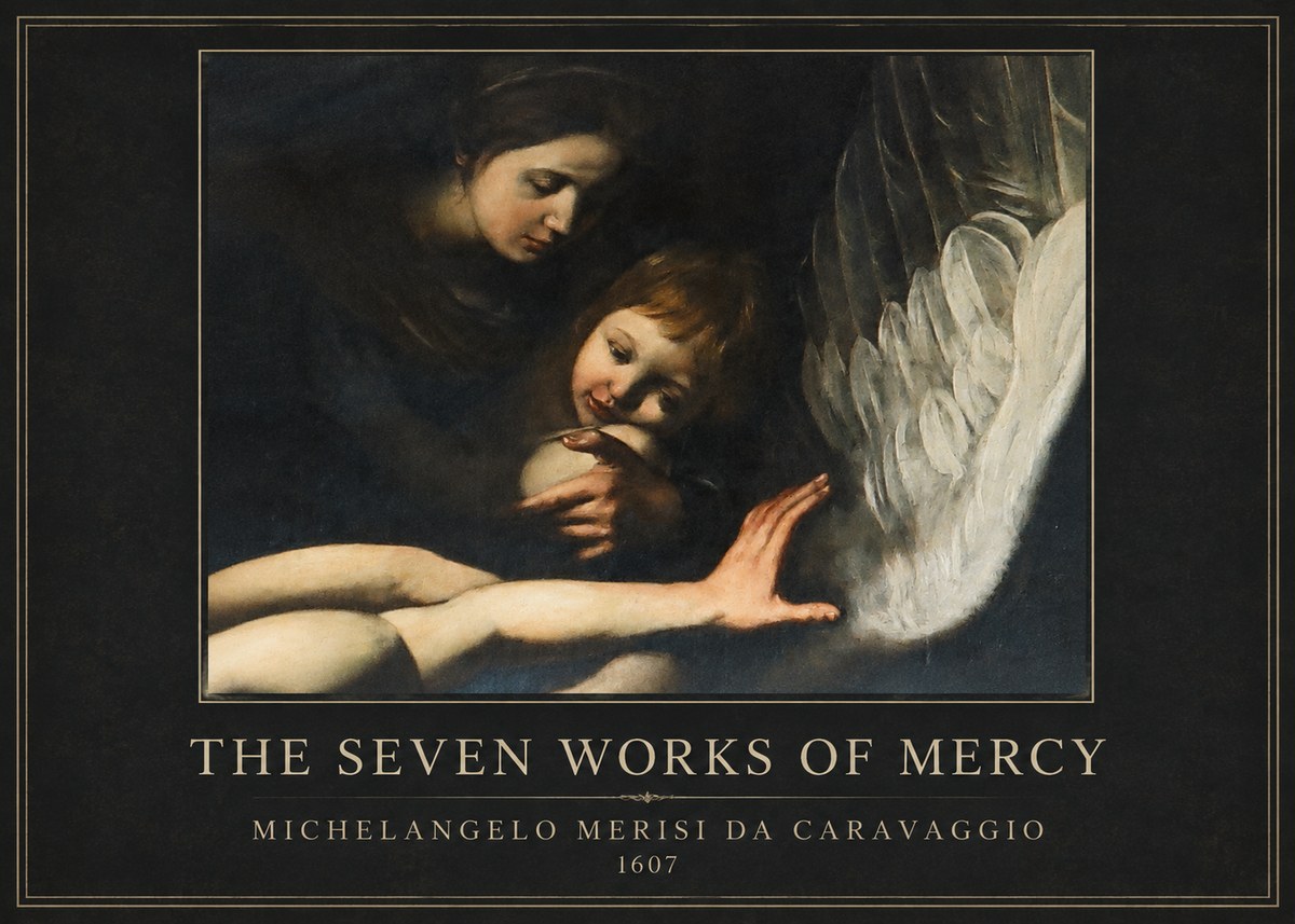 Michelangelo Merisi da Caravaggio The Seven Works of Mercy IV No4 - Poster