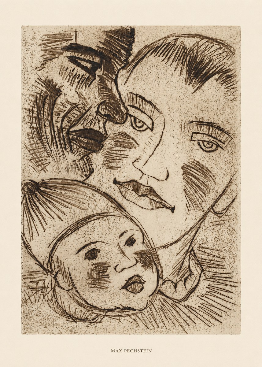 Max Pechstein Fischerfamilie No6 - Poster