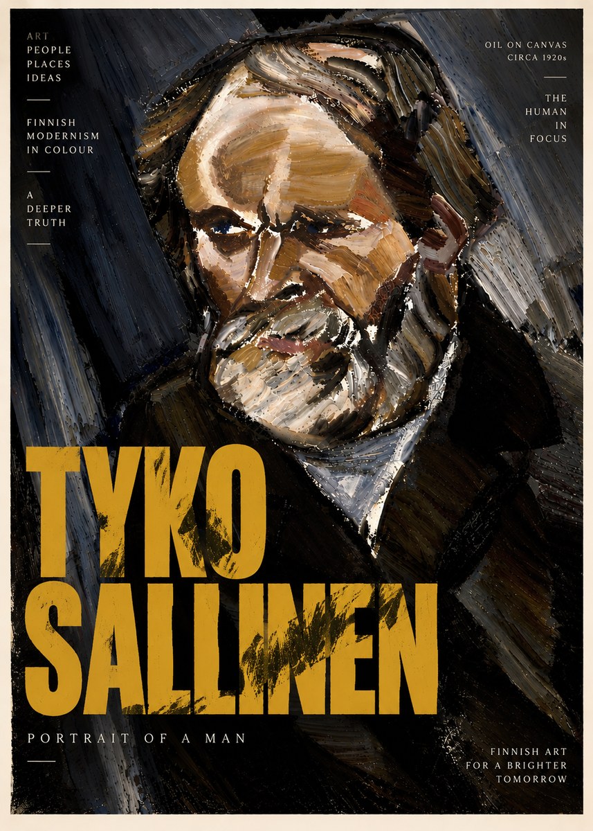 Tyko Sallinen Portrait of a Man III No5 - Poster