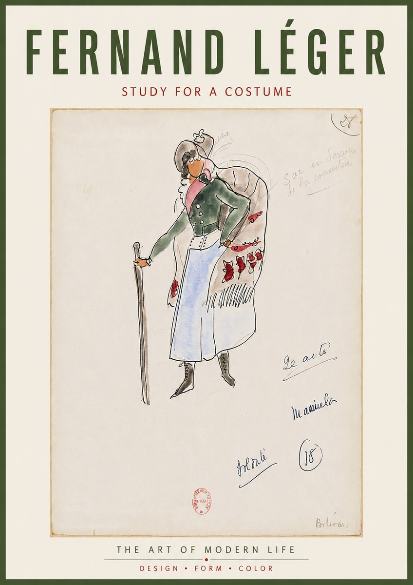 Fernand Léger Study for a Costume No6 - Poster