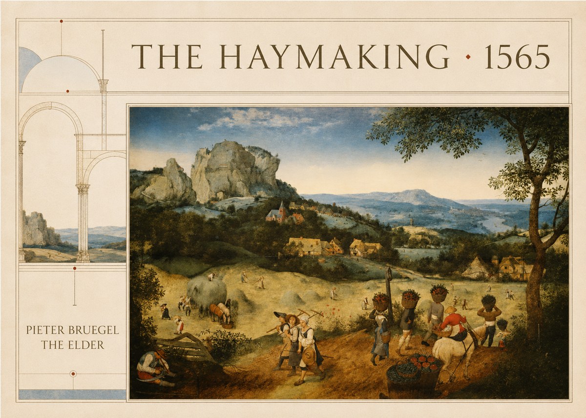 Pieter Bruegel The Haymaking No4 - Poster
