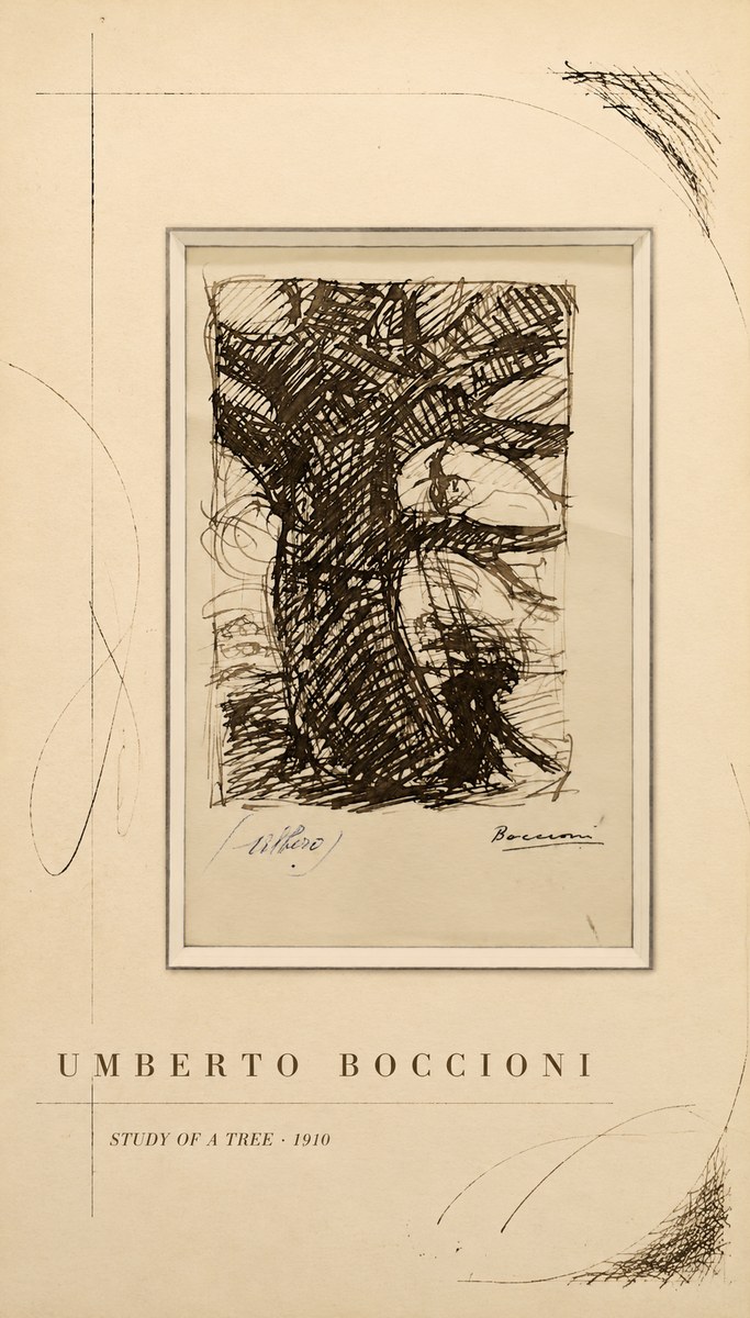 Umberto Boccioni Study of a Tree No5 - Poster