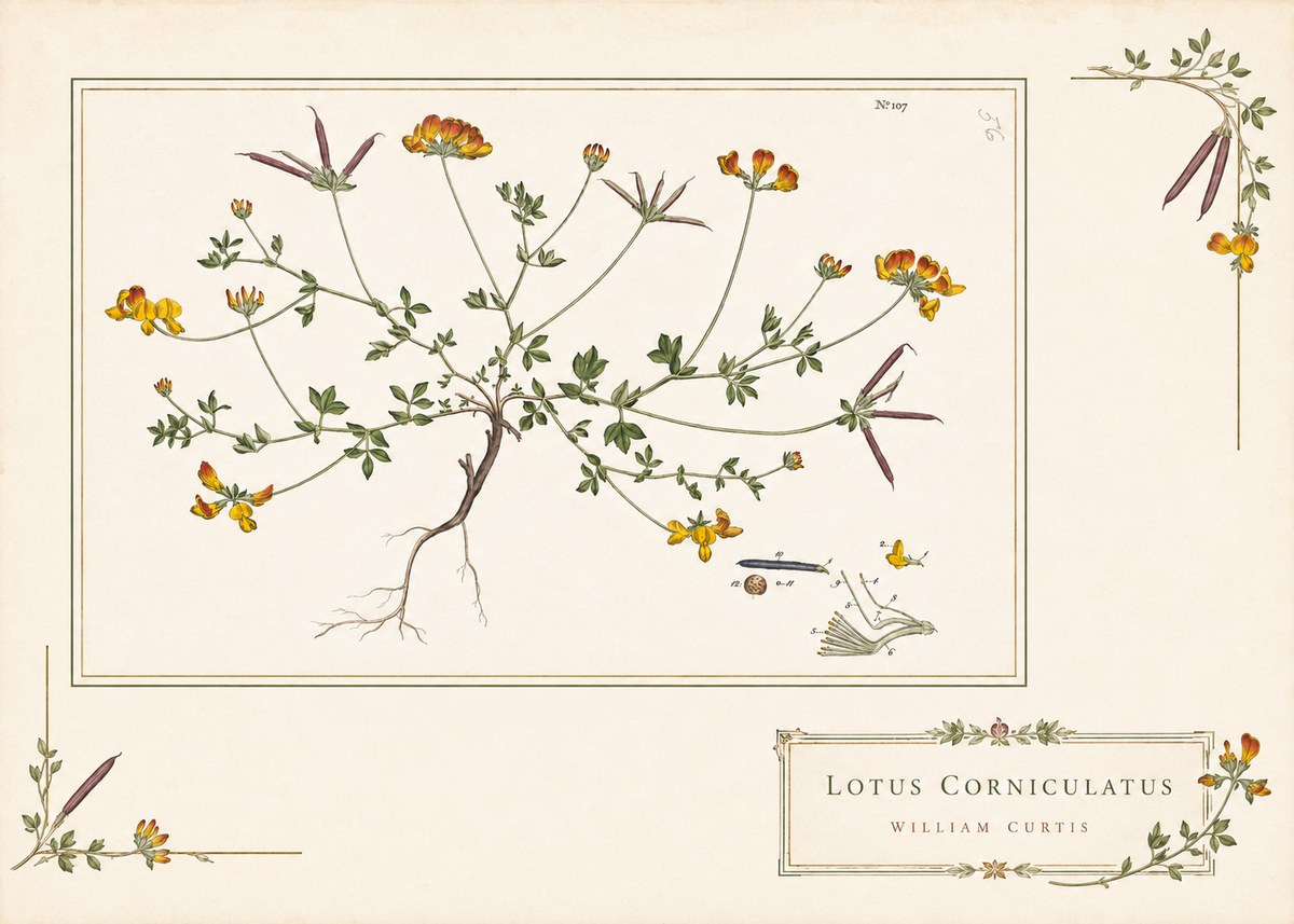 William Curtis Lotus Corniculatus I No4 - Poster
