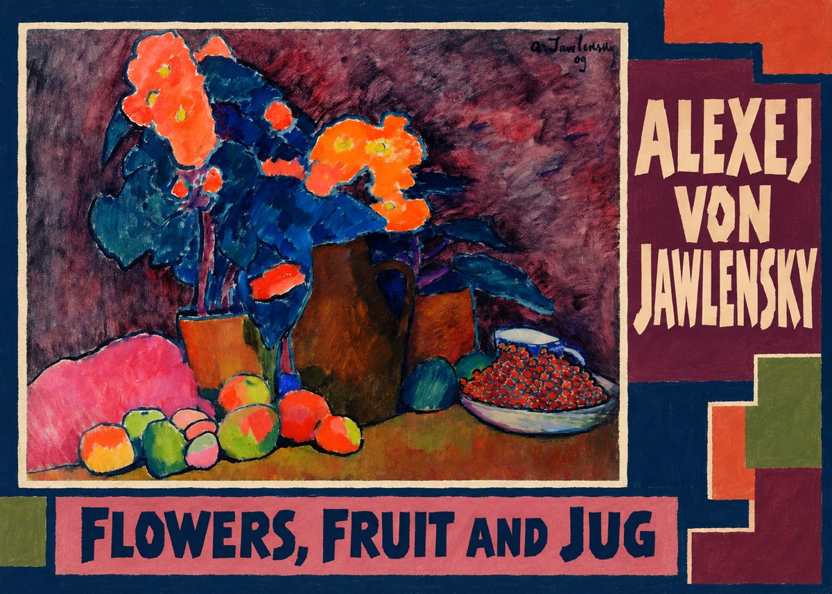 Alexej von Jawlensky Flowers, Fruit and Jug No3 - Poster