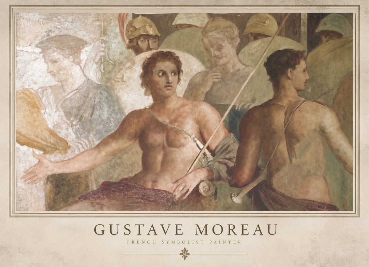 Gustave Moreau Les Prétendants No3 - Poster
