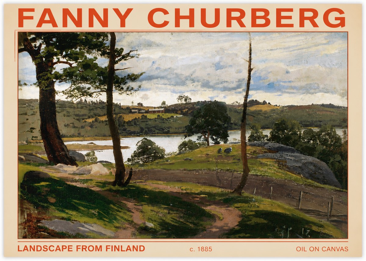 Fanny Churberg Landscape from Finland No3 - Poster