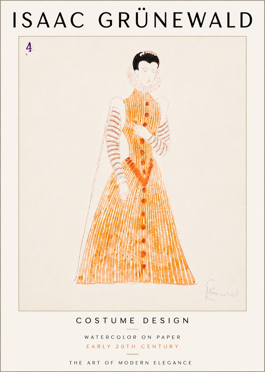 Isaac Grünewald Costume Design VII No6 - Poster