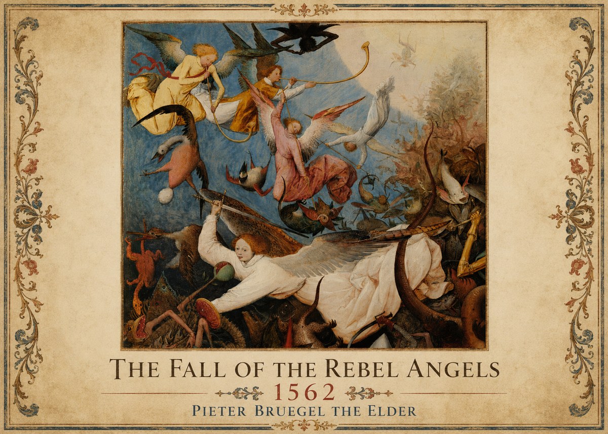 Pieter Bruegel The Fall of the Rebel Angels II No1 - Poster