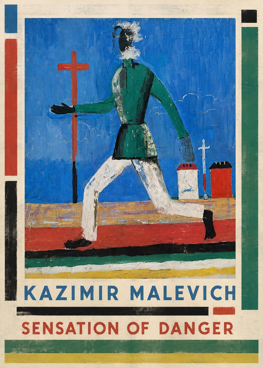 Kazimir Malevich Sensation of Danger No1 - Poster