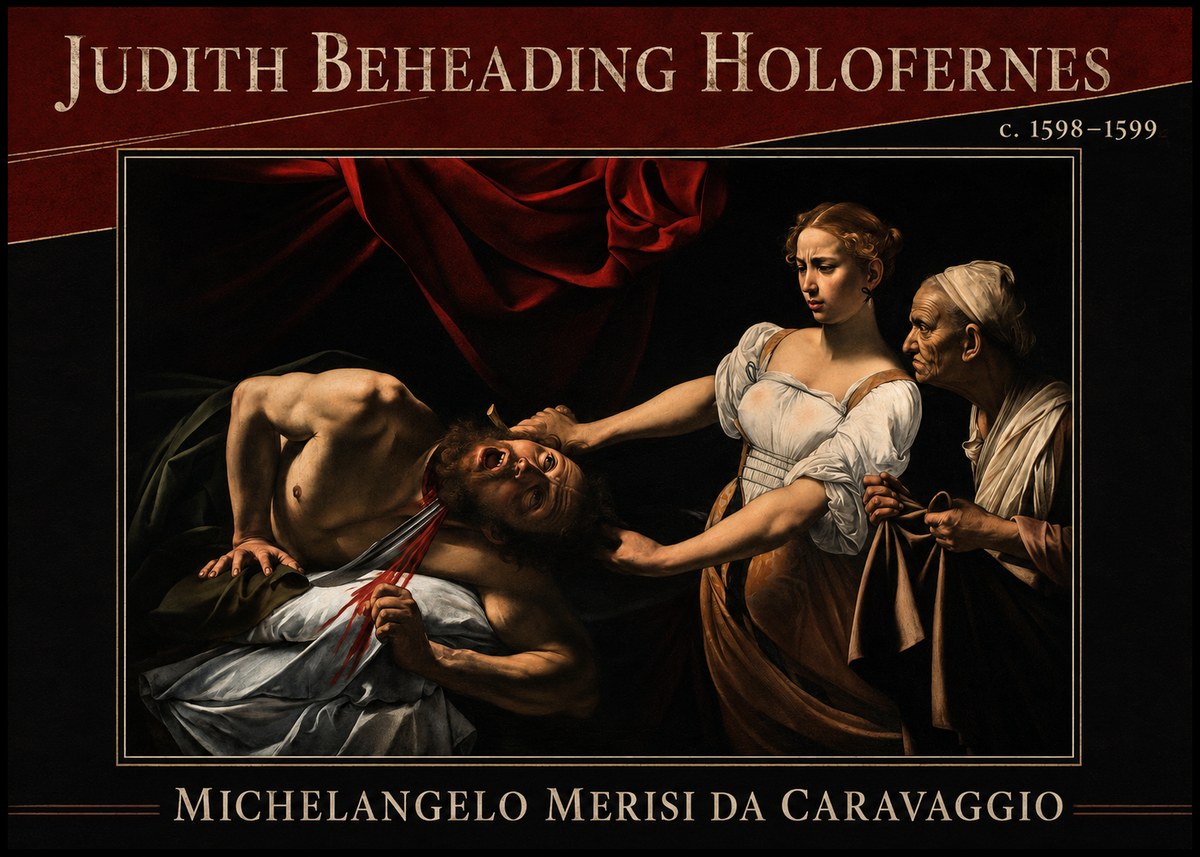 Michelangelo Merisi da Caravaggio Judith Beheading Holofernes II No2 - Poster