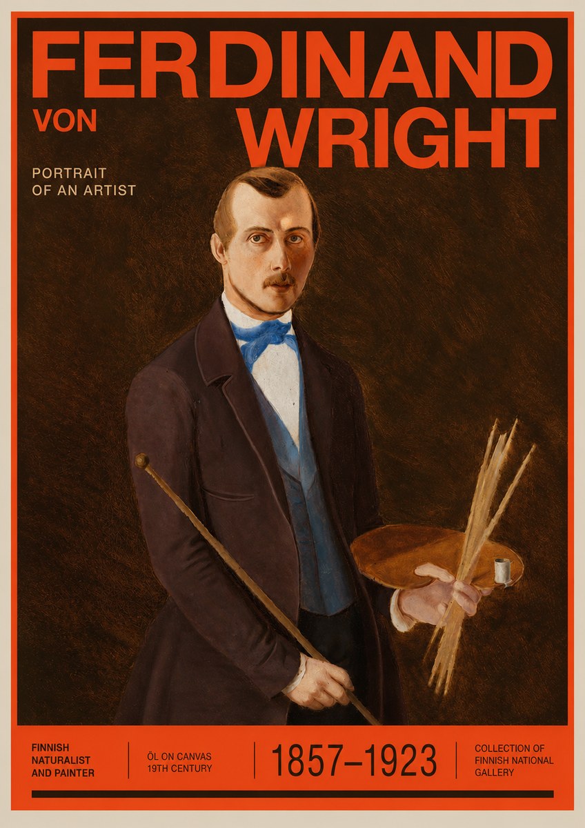 Ferdinand von Wright Portrait of an Artist No2 - Poster