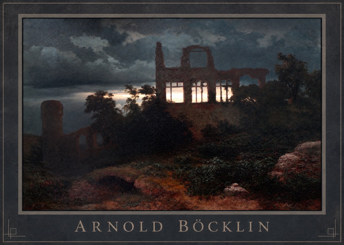 Arnold Böcklin Ruined Castle No6 - Poster