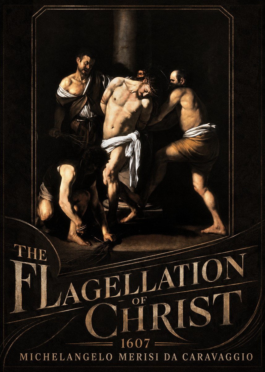 Michelangelo Merisi da Caravaggio The Flagellation of Christ No3 - Poster