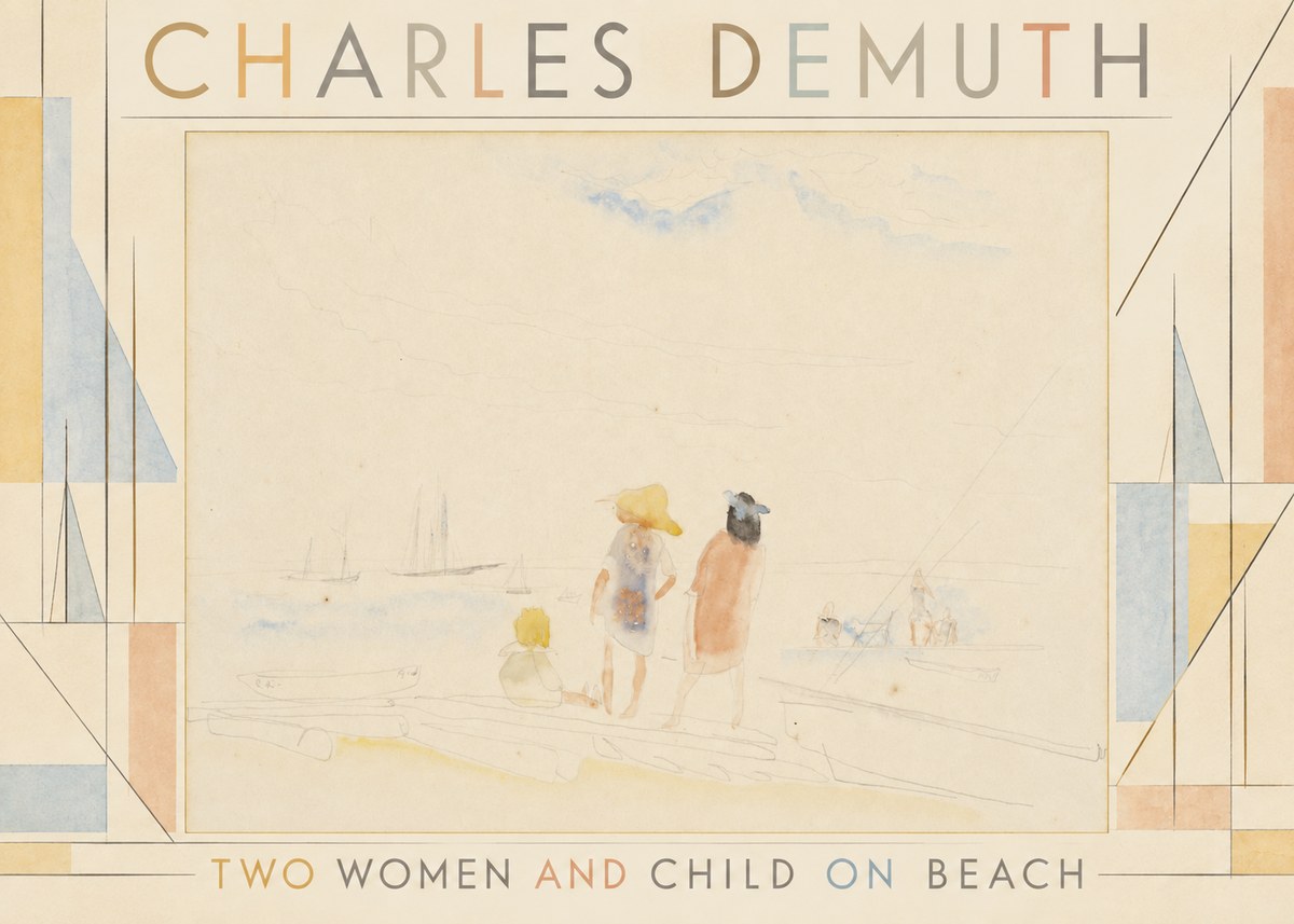 Charles Demuth Two Women and Child on Beach No4 - Poster