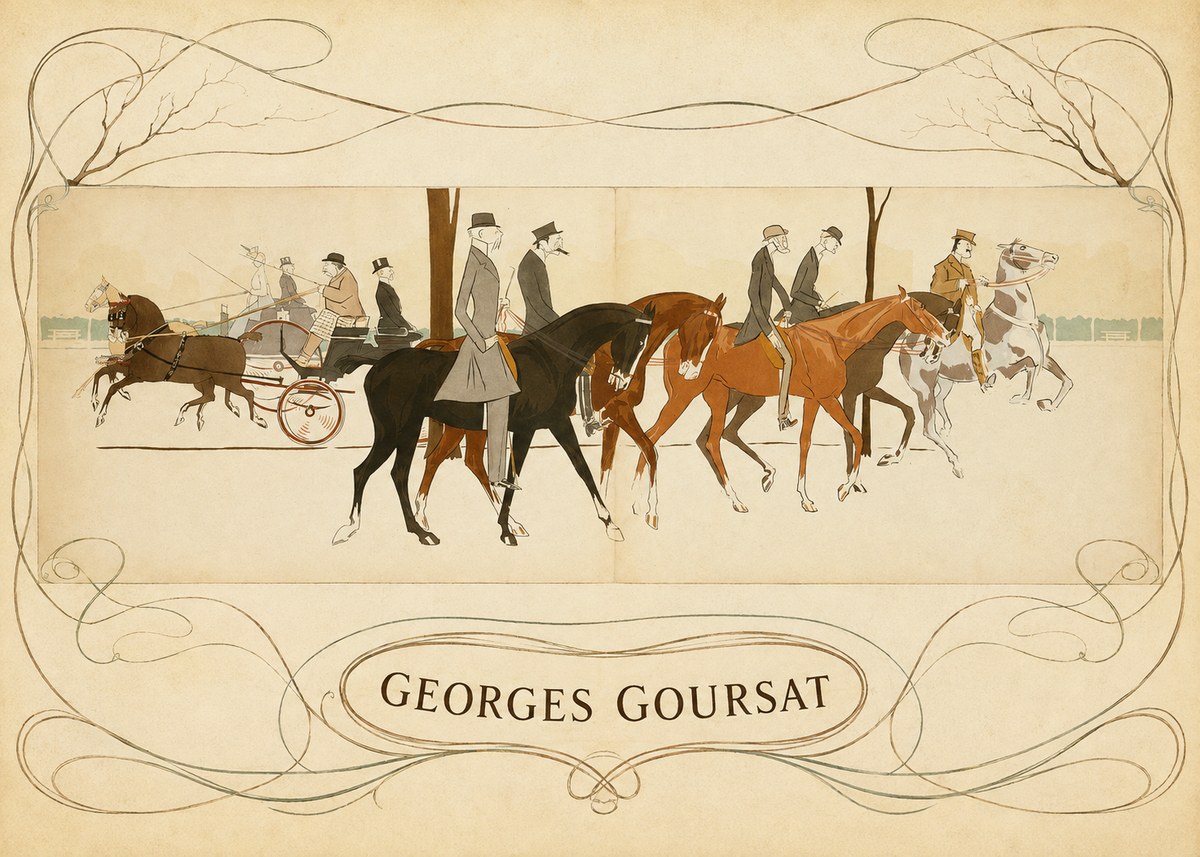 Georges Goursat Equestrian Promenade No5 - Poster