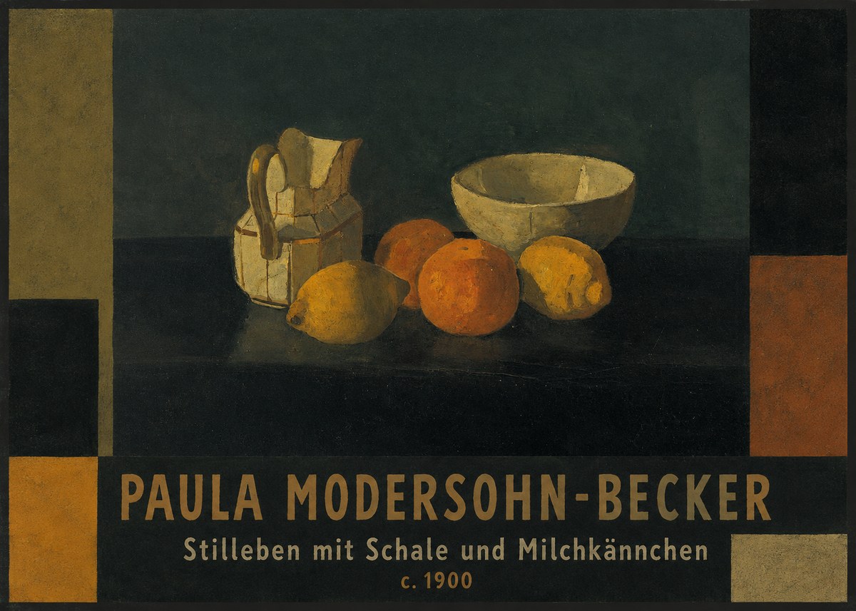 Paula Modersohn-Becker Stilleben Mit Schale Und Milchkännchen No3 - Poster
