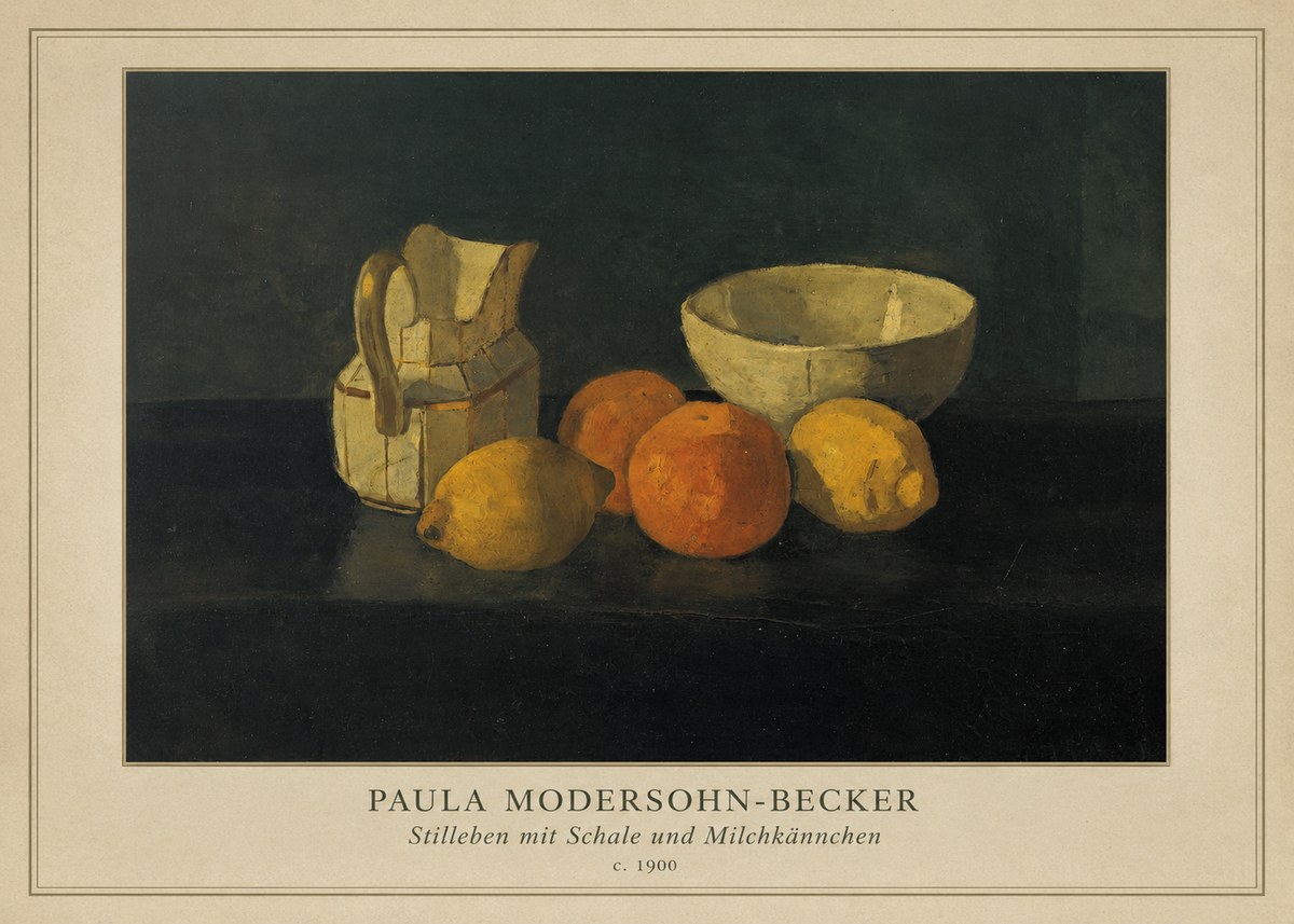 Paula Modersohn-Becker Stilleben Mit Schale Und Milchkännchen No4 - Poster