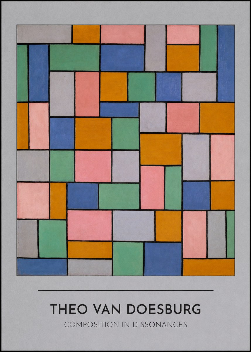 Theo van Doesburg Composition in Dissonances No4 - Poster