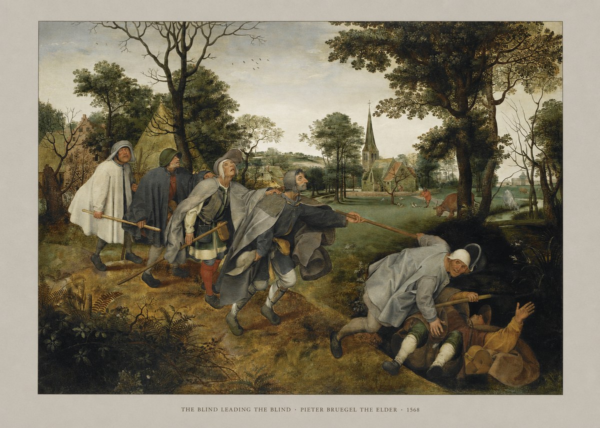 Pieter Bruegel The Blind Leading the Blind I No5 - Poster